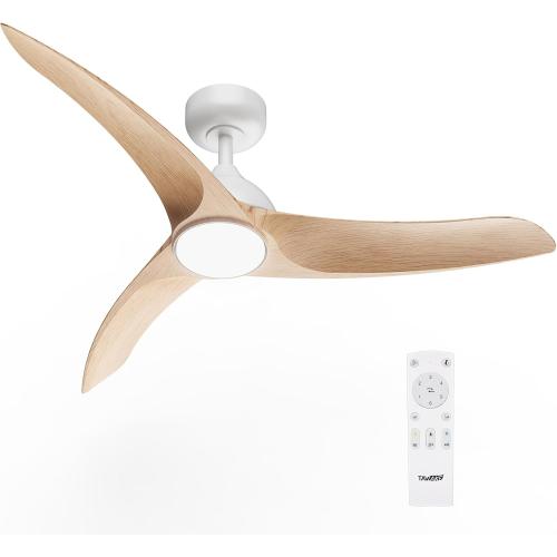 Size 42 Ceiling Fans with Lights, 42 inch Low Profile Ceiling Fan with Light and Remote Control, Flush Mount, 3CCT, Dimmable, Quiet Reversible Motor, Modern Ceiling Fan for Bedroom Indoor/Outdoor Use