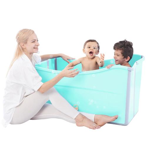 Large Foldable Bathtub for Toddler Collapsible Baby Bathtub Portable Bath tub Lightweight for Children Twins Petite Adult
