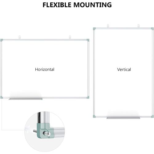 Lockways Magnetic Dry Erase Board, 36 x 24 Inch Magnetic Whiteboard White Board, 1 Dry Erase Markers, 2 Magnets for School, Home, Office