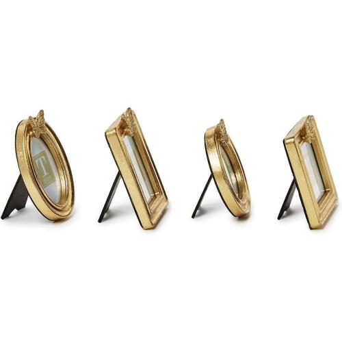 Two's Company Golden Butterfly Photo Frames, Resin, Set of 4