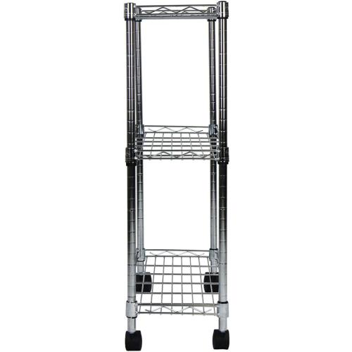 Oceanstar 3-Tier Shelving All-Purpose Utility Cart, Chrome