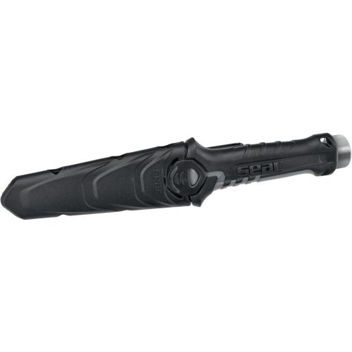 SEAC Unisex Rapid Daga Safety Knife for Diving and Underwater Fishing Stainless Steel 10 5 cm, Black, Standard UK