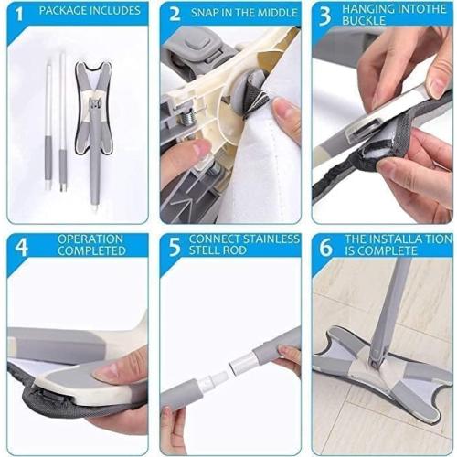 Whirlwind Dust Collector Floor Surface Cleaning Mop Automatic 360 Degree Rotating Spin Brush Hand Push Sweeper Broom for Home Office