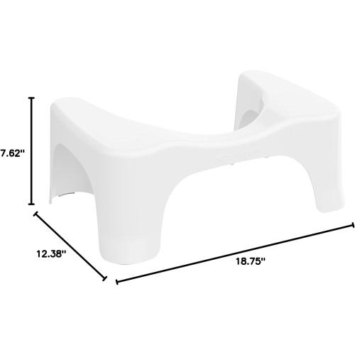 WHITE Squatty Potty Simple Curve Toilet Stool.