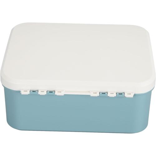 Lockable Storage Container Bin, 9L Capacity Combination Lockable Storage Box Heavy Duty Plastic Trunk with Lock for Office School Home Files Document Organizer (Grey) (White) (Blue)