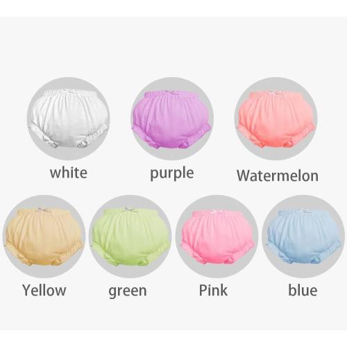 Size 3.. .7Pack Diaper Cover - Baby Bloomers,Cotton Underwear,Panties for Toddler Girls