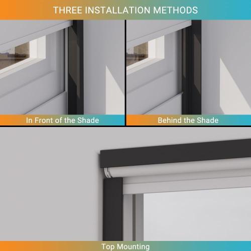 Light Blockers Blackout Side Tracks, PVC Blackout Side Strips for Window Shades and Blinds, Light Blocking Strips for Bedroom 4 Pcs(Black, 58)
