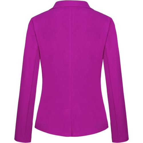 Women Long Sleeve Button Blazers Work Casual Office Notch Lapel Business Open Front Blazer Jacket with Pockets SIZE SMALL