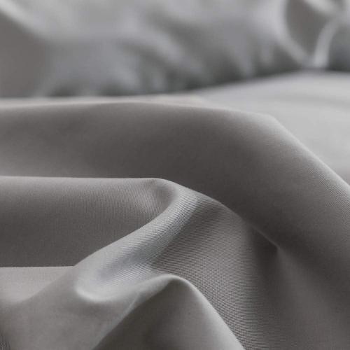 CLOTHKNOW Grey Full Size Comforter Sets Gray Silver Bedding Comforter Sets Light Grey Bedding Sets Soft Comforter with 2 x Pillow Cases