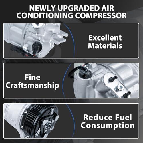 A/C Compressor w/Clutch Fit for 2012-2016 Cadillac SRX (3.6L only) Air Conditioning Compressor for CO 22224C