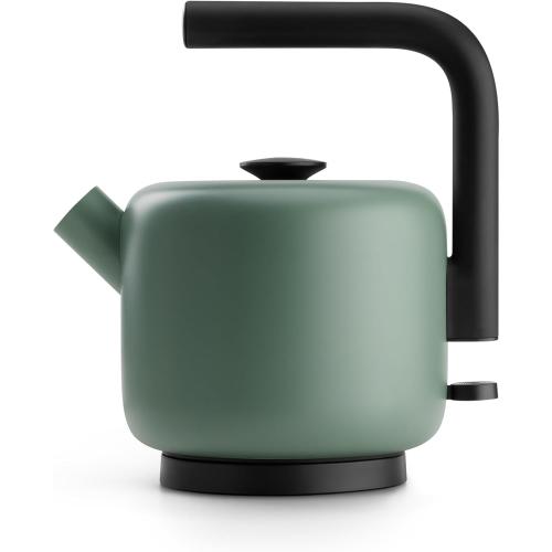 Size 1.5 liter Color Green Fellow Clyde Electric Kettle - 1.5 Liter Capacity - Modern Twist On Stovetop Design, All-Purpose, Stainless Steel - Warm Water for Ramen, Oatmeal, Tea, Coffee & more - Large Capacity - Smoke Green