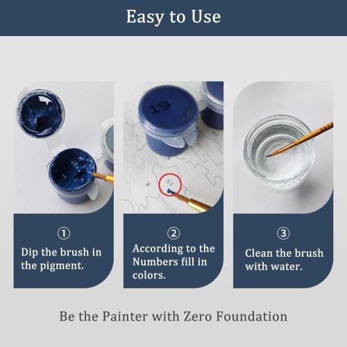 Natuyalo Paint by Numbers Kits for Adults Colorful Dragon Paint by Number for Adults Beginner Animal Drawing Paintwork with 3 Paintbrushes Acrylic Canvas Painting 16x20 Inch