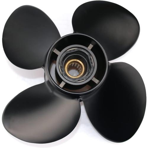 CAPTAIN Outboard Propeller fit Yamaha 115 T50 60 70 75 80 85 90 100 130 HP Engines, OEM 15 Spline Tooth Outboard Prop, RH Aluminum Propellers