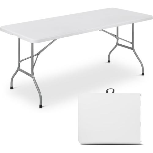 6 ft (1.83 m) folding table, half- folded.