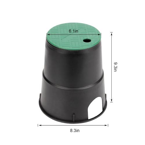 6Pcs Electrical Splice Box, 6''Underground Electrical Junction Box | 6'' Diameter Sprinkler Valve Boxes for Garden Farm, Inground Electrical Box for Outdoor Electrical Wiring Splices