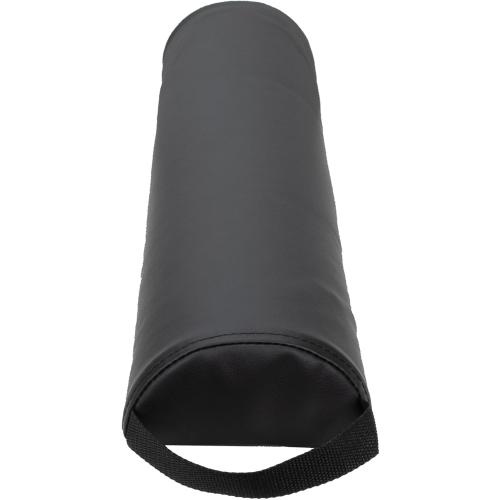 ForPro Premium Half-Round Bolster Pillow for Massage and Yoga, Oil and Stain-Resistant, 6”W x 3 H x 26”L, Black