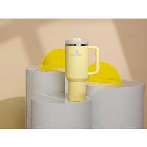 STANLEY Quencher H2.0 Tumbler with Handle and Straw 40 oz | Flowstate 3-Position Lid | Cup Holder Compatible for Travel | Insulated Stainless Steel Cup | BPA-Free | Pomelo