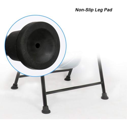 3 in 1 Bedside Commode Medical Handicap Toilet Seat Heavy Duty Bariatric Potty Shower Chair for Disabled Elderly with Padded Cushion Non-Slip Leg Pad