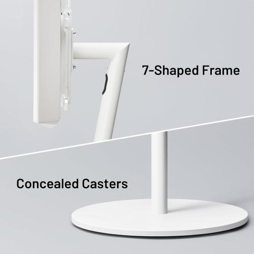 WALL Seven Stand A2 High Type | Minimalist Rolling TV Stand for 24–55 Inch | Satin Black | Portable, Space Saving, Height Adjustable | for Living Room and Bedroom | Japan-Engineered Design