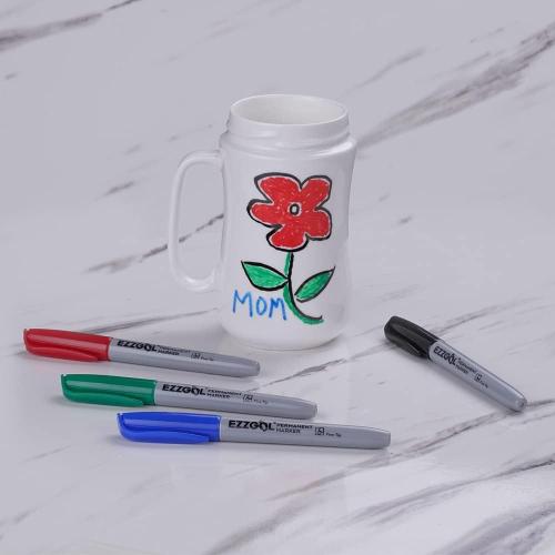 Permanent Markers Bulk, Permanent Marker Bulk Pack of 72, 12 Assorted Colors, Fine Point Permanent Markers For Kids and Adult Coloring as Office, School Supplies