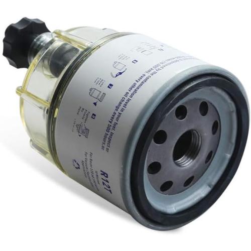 R12T Fuel Filter Water Separator with Nylon Collection Bowl R12T Fuel Filter/Water Separator for Diesel Engine Replaces S3240 R12T 120AT 18-7987 NPT ZG1/4-19