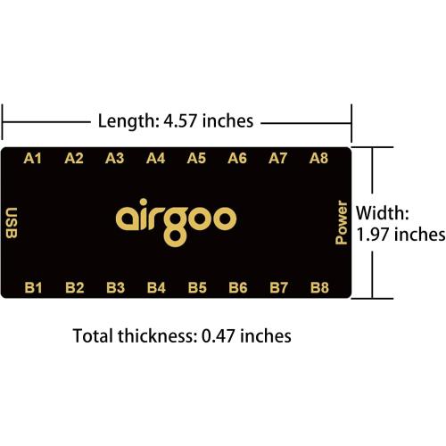 Airgoo Magnetic 16-Port Signal RGB Controller, SATA Powered ARGB Controller PC Lighting Hub for Mid & Full-Tower Cases, Compatible with SignalRGB & OpenRGB, AG-DRGB16