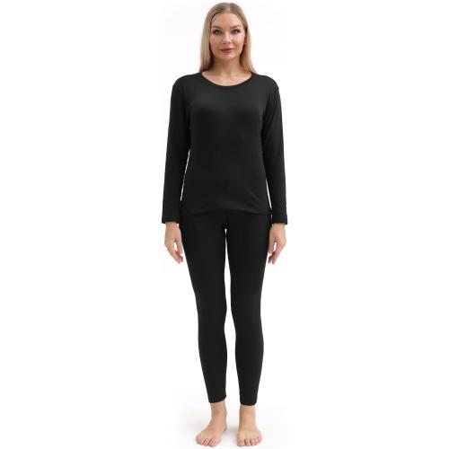 PISIQI Thermal Underwear Women Ultra-Soft Long Johns Set Base Layer Skiing Winter Warm Top & Bottom