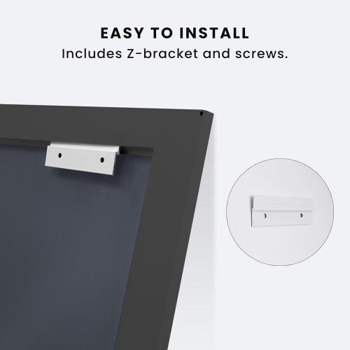 Matte Black Bathroom Mirror, 40x30 Inch Thick Metal Framed Wall Mirrors for Over Sink, Bedroom, Living Room, Entryway, Rectangle Wall-Mounted Mirrors(Horizontal/Vertical).