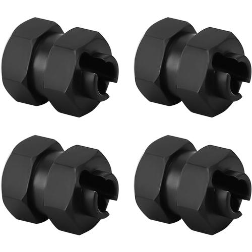 INJORA Black Stainless Steel Wheel Hex Hub  5mm Extenders for Axial SCX24 Upgrade 1/24 RC Crawler, 12g/Set