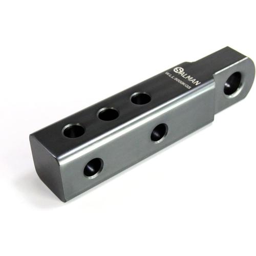 SALMAN 5T 11,000 LBS WLL Aluminum Alloy 6061 Long Hitch Receiver and Bow-Shackle and Pin with R Clip Winch Accessories (Grey)