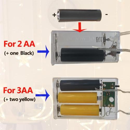 LR6 AA Battery Eliminator, AC to DC 3V 4.5V Power Supply Adapter,3 Connectors, Replace 2 or 3pcs 1.5V AA Battery,for Decorations LED Light,Indoor and Outdoor