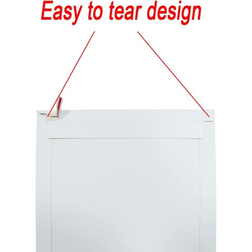 Rigid Mailers 30 Pack 6.25 x 8.25 inches White Self Seal Stay Flat Bulk Cardboard Kraft No Bend Mailers Peel and Seal for Document Photos Pictures Papers Files CD