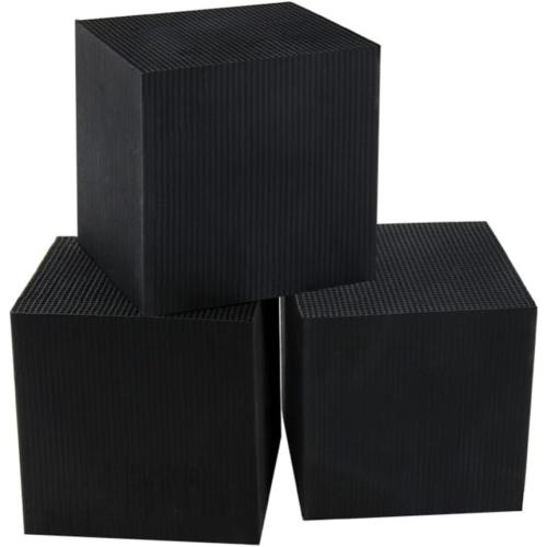 Gigicloud 1PCS Activated Carbon Aquarium Filter, Cube Honeycomb Structure Charcoal Deodorant Fish Tank Water Purifier Activated ​Charcoal Cubes for Pools Water Purification