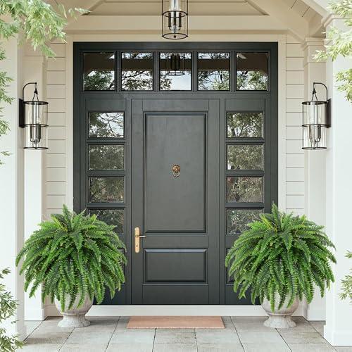 49inch Single Silky Artificial Boston Fern Bush, 49Inch Large Artificial Ferns for Outdoors, Large Faux Ferns Artificial Plants,Suitable for Decorating Office, Living Room Faux Greenery,95Branches