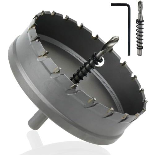 Carbide Hole Saw 4.5-inch/115mm Cutting Dia Hole Cutter for Cutting Stainless Steel & Iron