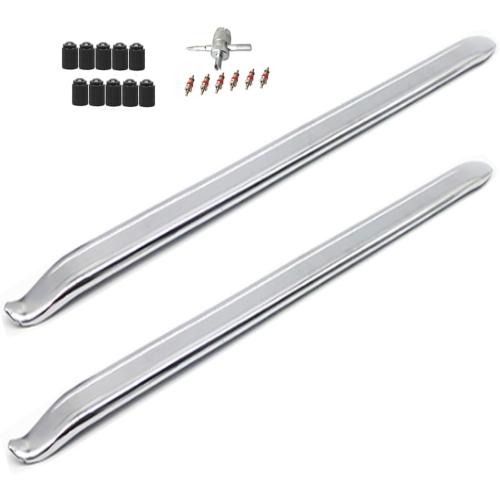 Silver Dr.Roc 2 x 31.5 inch Tire Changing Tool with 4-Way Tool Set Tire Removal Tools Tire Spoons Tire Irons Tire Tool Tire Levers for Bike Motorcycle Dirt Bike Lawn Mower Scooter ATV UTV