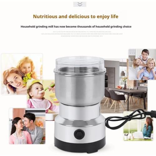 300g Grain Mill Grinder, 304 Stainless Steel Grain Mill High Speed Commercial Spice Grinder, Ultrafine Grain Household Flour Mill, Kitchen