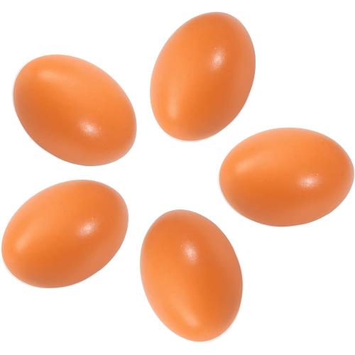 Wooden Eggs Fake Eggs Dummy Eggs Nest Eggs Help Laying Hen Agricultural Tool Eggs for Nesting Box 6 PCS