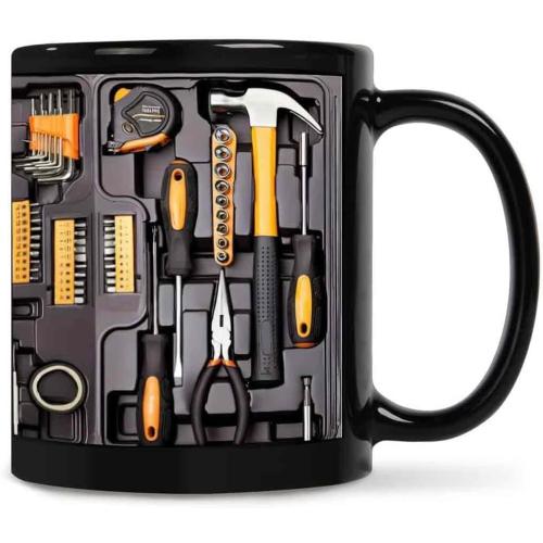 Tool Box Coffee Mug Toolbox Mechanic Mug Unique Ceramic Cup Gift Coffee Cup Double-sided Design