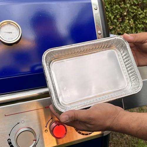 Drip Pans for Weber, Disposable Aluminum Foil Grease Trays for Weber Grills, Universal Replacement Liners for Weber Series, 8.6 x 6 - 20 Pcs
