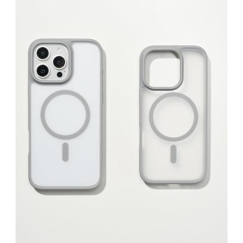 TORRAS for iPhone 16 Pro Case Translucent Matte Back/Natural Titanium Gray Edge | Compatible with MagSafe, Military Grade Drop Protection, Stronger Magnetic, Shockproof Airbag, Color Button, Slim