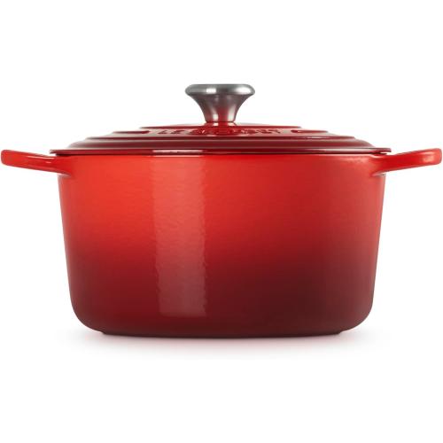 (blue) Le Creuset Enameled Cast Iron Signature Deep Round Oven, 6.5 qt., Cerise