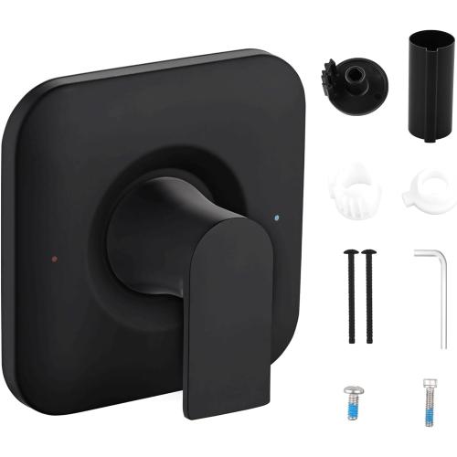 Shower Handle Replacement for Moen T2471BL Genta LX Posi-Temp Valve Trim Kit, Fits 2510 2520 2570 2590 Valves, Matte Black Shower Trim Kit Shower Lever Handle (Valve Not Included)