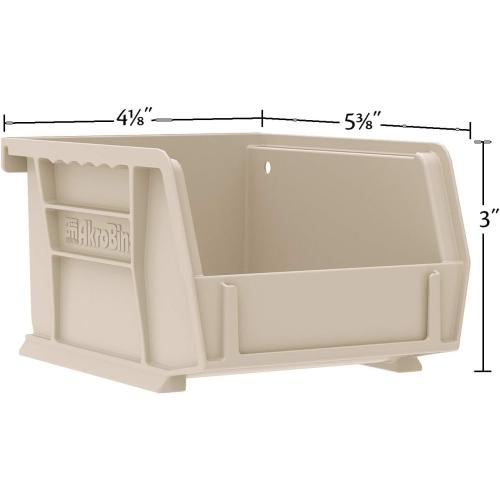 Akro-Mils 30210 AkroBins Plastic Storage Bins, Space-Saving Stackable Bins for Garage, Pantry, Craft Organization, 5- x 4- x 3-, Black, 24-Pack