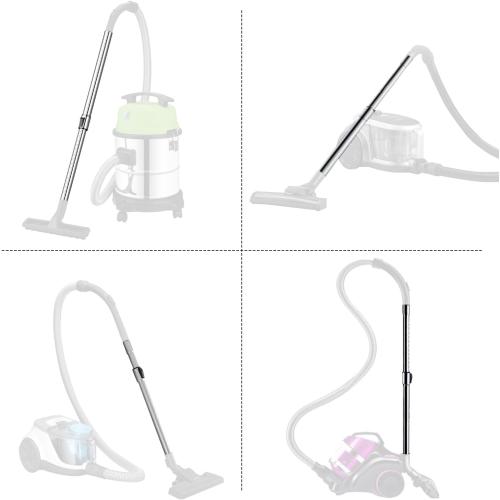 2 Pcs 1 1/4 inch Chrome Telescopic Metal Vacuum Wands 1.25 inch Vacuum Extension Wand Extends to 31.9 Inch Long for Most Brand Vacuum