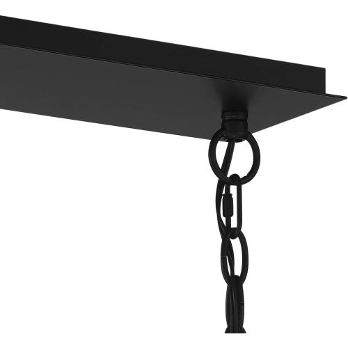 Possini Euro Design Carrine Silver Metal Rectangle Linear Pendant Chandelier 38 1/2 Wide Modern Clear Crystal Flower Vine 8-Light Fixture for Kitchen Island Dining Room House High Ceilings