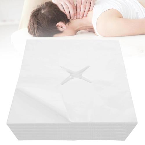 1000 Pcs Disposable Face Cradle Covers For Massage Table, Non-Woven Face Cradle Covers For Massage Table with Nose Slit for Spa and Therapy Tables, Ultra-Soft Hygienic Face Sheet Covers, 19.7 x 15.8