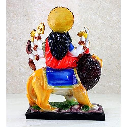 Resin Maa Durga MATA Rani Sherawali Murti Idol Statue Sculpture (8 X 11.5 Inches)