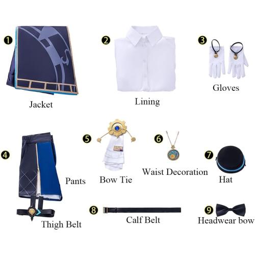 Misha Cosplay Costume, Honkai Star Rail Misha Deluxe Game Uniform Suit for Halloween