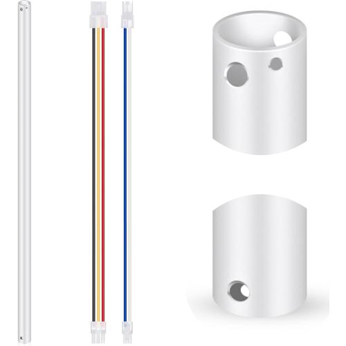 VIHOSE 36 Inch Ceiling Fan Downrod with Extension Cord 3 ft White Downrod for Ceiling Fan 1 Inch Outside Diameter Not Threaded Suitable for a Wide Range of Fans